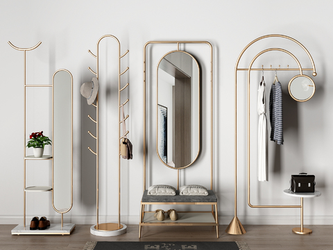 Modern metal coat rack