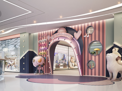 Door head of children's area of modern shopping mall