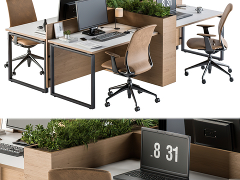 modern office desk and chair