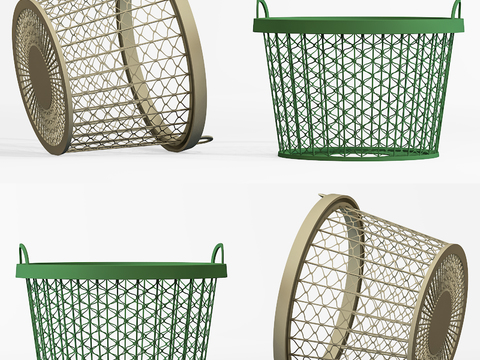 Modern iron net trash can