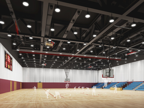 Modern Indoor Basketball Hall