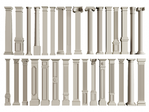 European Gypsum Roman Column