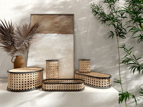 Quiet Rattan Storage Box