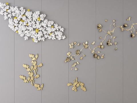 Modern leaf flower wall decoration pendant