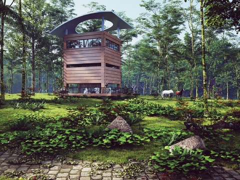 Modern Forest Lodge Exterior