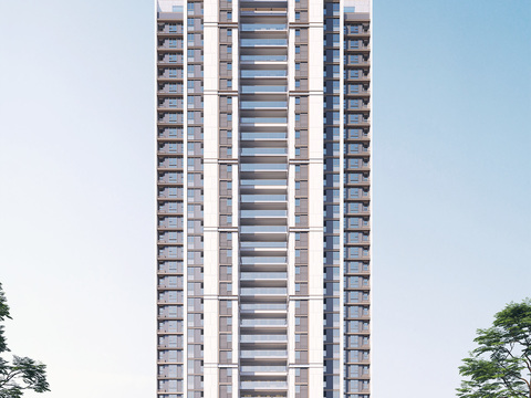 Modern high-rise residential building building appearance free