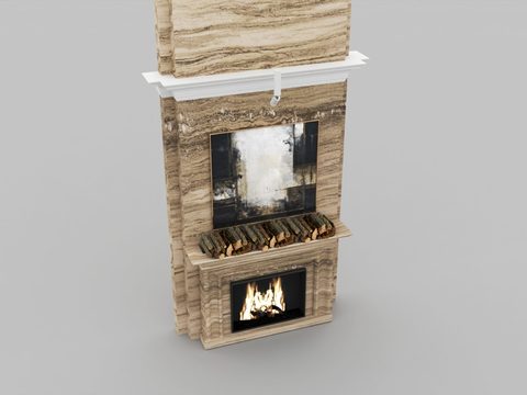 Jane European Creative Solid Wood Fireplace Free