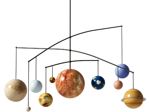 Modern Planet Children's Chandelier