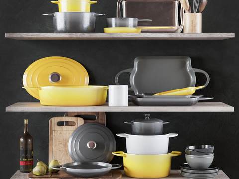 Modern kitchen pots and pans kitchenware