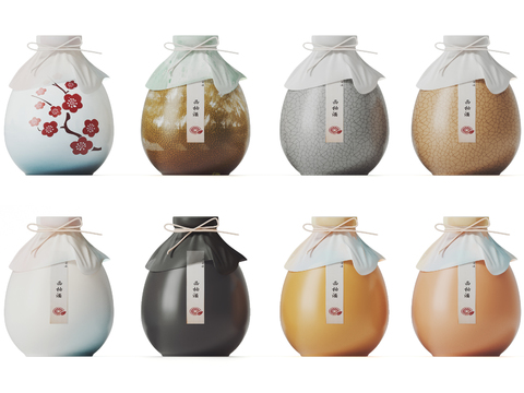 Chinese-style liquor bottle rice wine jar