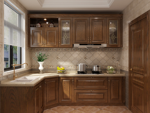 European-style classical kitchen for free