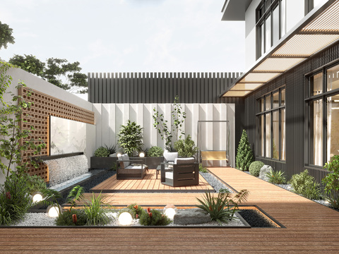 Modern Villa Courtyard