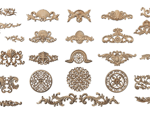 European-style Metal Carved Component