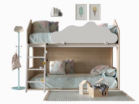 Nordic bunk bed for children