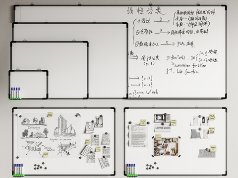 Office whiteboard magnetic whiteboard message board