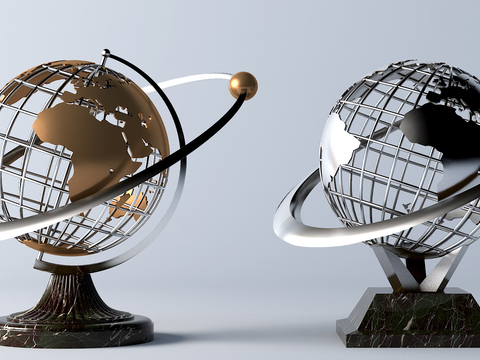 Modern Globe Ornaments