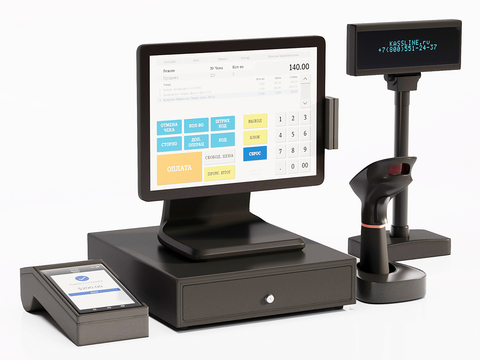 Cash register settlement machine checkout machine code scanning instrument