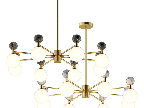 Multi-head chandelier free