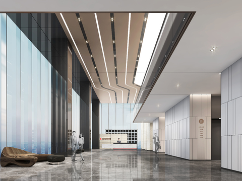 Modern Office Lobby Front Desk