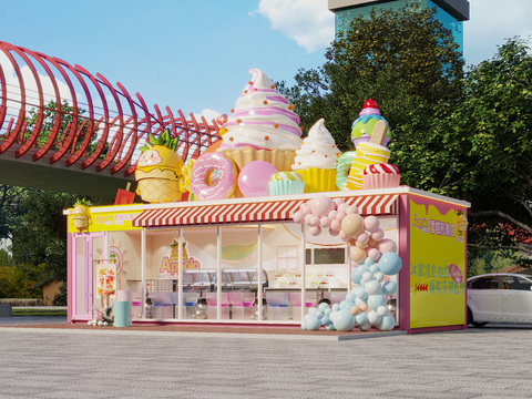 Ice Cream Shop Container Plaza Shop