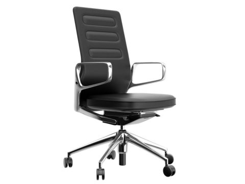 Modern Minimalist Stainless Steel Leather Office Chair Free