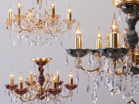 European-style Metal Multi-head Candlestick Chandelier