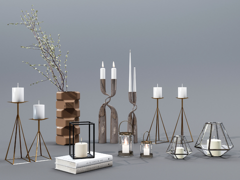 Modern Candle Ornament Candlestick Lamp