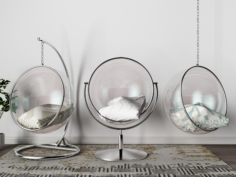 Modern Glass Ball Hanging Chair