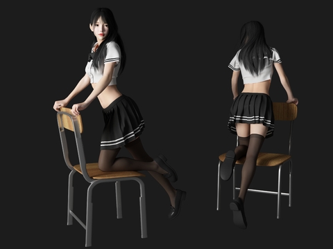 Modern jk student beauty figure