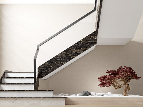 Modern marble staircase