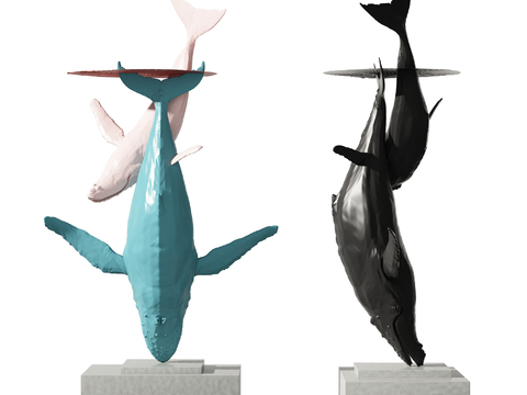 Modern Whale Sculpture