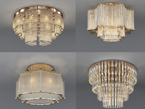 Modern Crystal Ceiling Lamp Combo