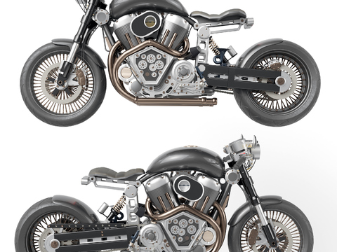 Harley Motorcycle Punk Locomotive