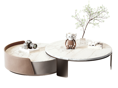 BAXTER MODERN MARBLE TEA TABLE