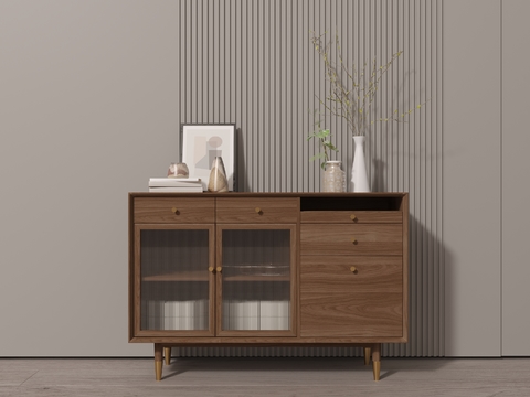 Modern solid wood sideboard free