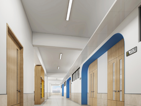 Modern School Corridor