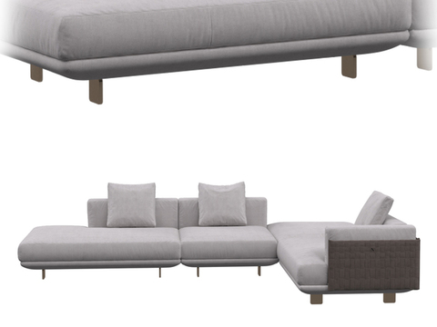 Modern Minimalist Fabric Multiplayer Sofa Free