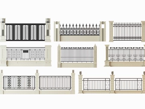 European-style fence and railing