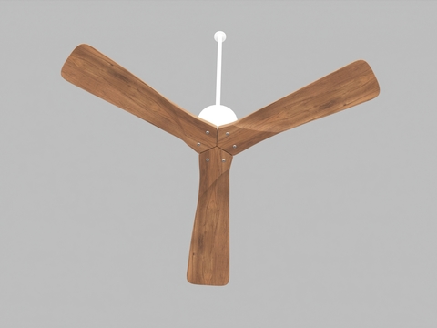 Nordic Simple Solid Wood Stainless Steel Art Ceiling Fan Free