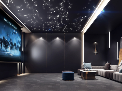 modern video room audio-visual room home theater