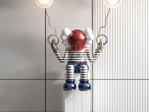 Modern KAWS Doll Sculpture Ornaments