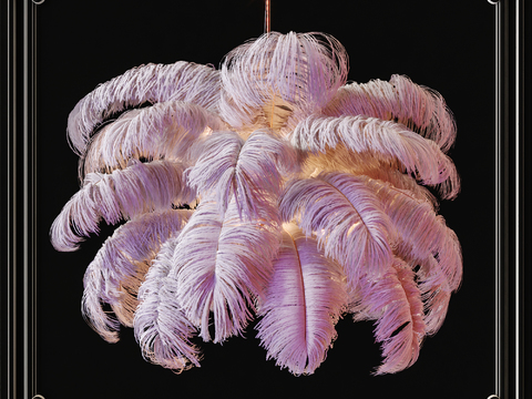 Modern feather decoration chandelier