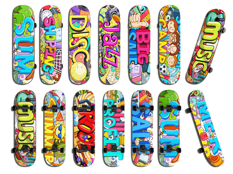 Modern Graffiti Skateboard