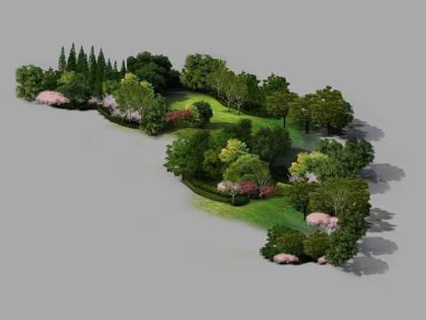 modern trees landscape tree bird's eye view psd