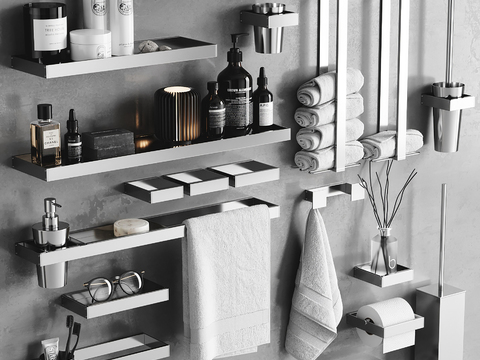 Modern Bathroom Hanger Towels Toiletries