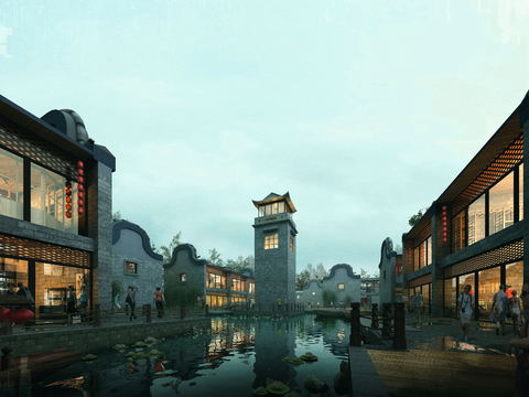 Chinese Town Landscape