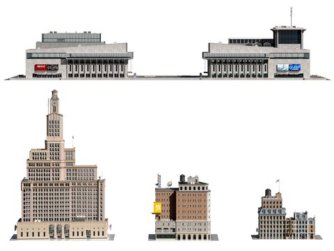 American Architecture Single-floor Residential Building