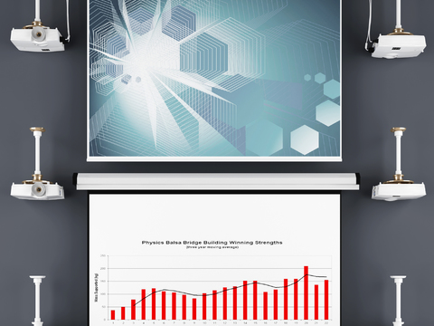 Modern projector curtain hanger