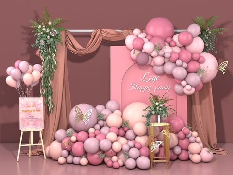 Modern wedding balloon floral beauty Chen