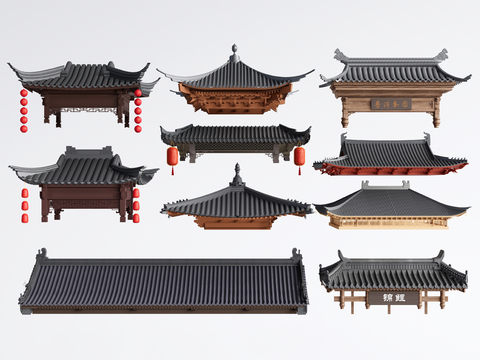 Chinese-style Eaves Door Head Roof Tiles